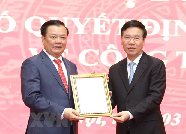 Politburo member Dinh Tien Dung assigned as Secretary of Hanoi Party Committee