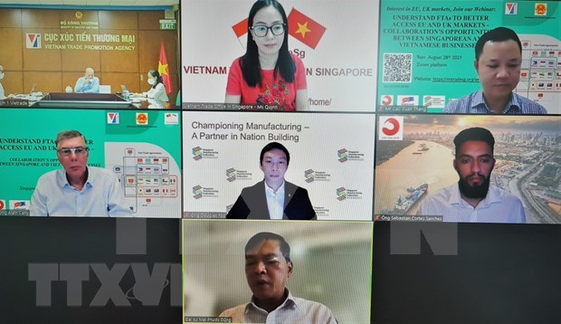 Vietnamese, Singaporean firms tap FTAs with EU, UK to expand cooperation hinh anh 1