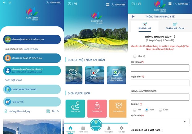 Health declaration service integrated into safe tourism app hinh anh 1