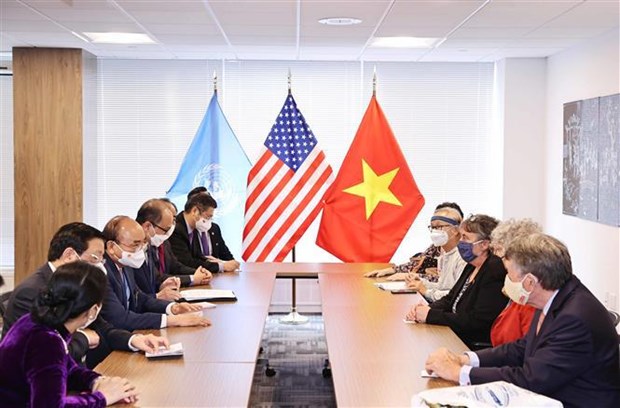 President Nguyen Xuan Phuc receives US friends in New York hinh anh 2
