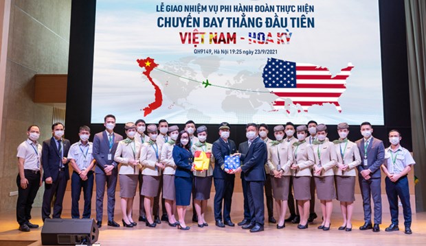 Bamboo Airways successfully operates first direct Vietnam-US flight hinh anh 2