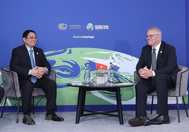 PM meets with Australian counterpart, EC President on sidelines of COP26 hinh anh 1