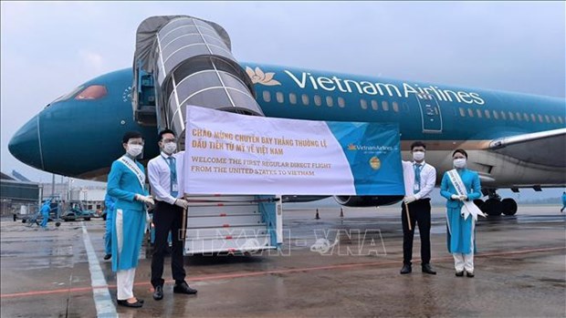 Vietnam Airlines operates first regular direct flight from US