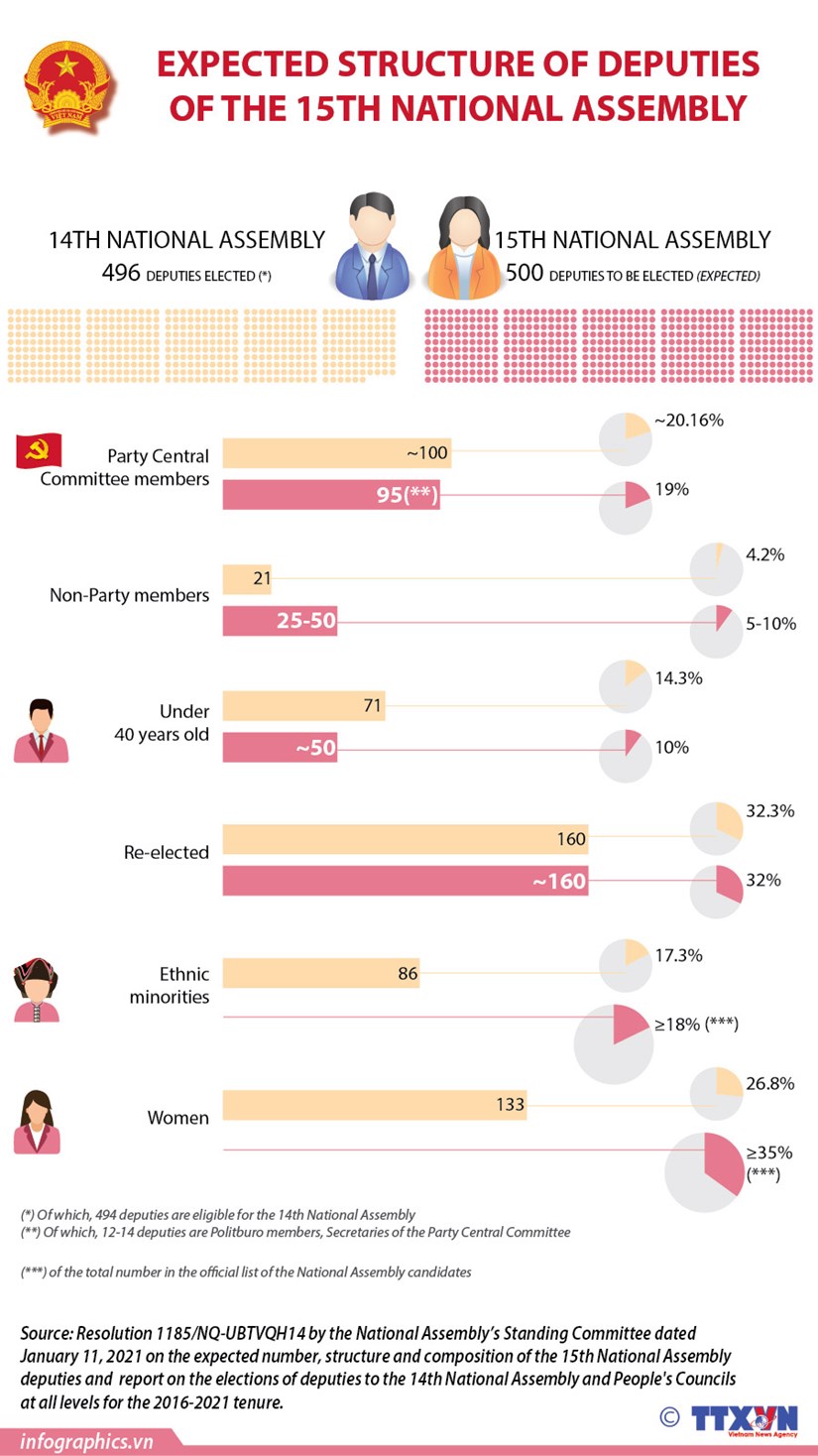 Expected structure of deputies of 15th National Assembly hinh anh 1