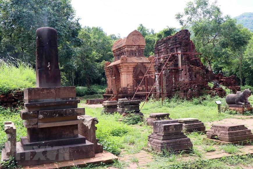 Artifacts at My Son relic site (Photo: VNA)