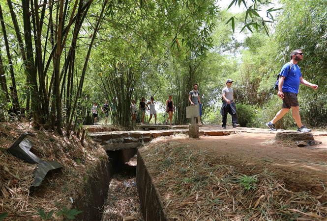 Trenches connect the tunnel doors (Photo: VNA)