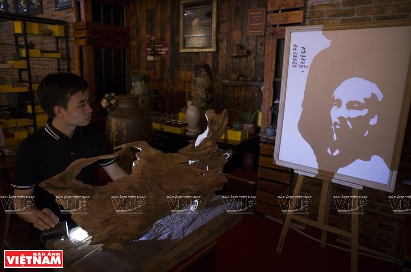 Image of President Ho Chi Minh is among Tu’s favourite artwork (Photo: VNA)
