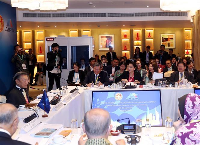 AIPA 40 is held under the theme of 'Advancing Parliamentary Partnership for Sustainable Community' (Photo: VNA)