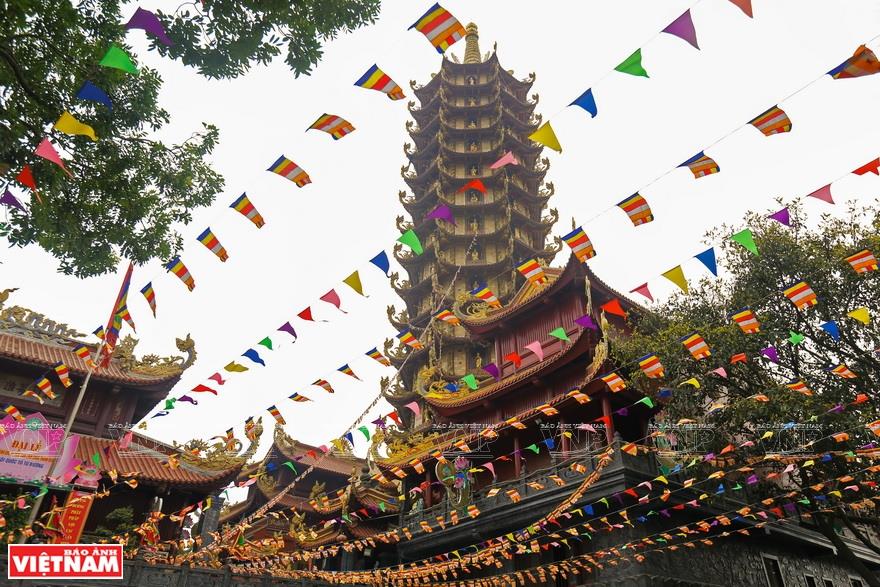 The 15-storey Vajrayana Dai Bi tower was constructed in 2012 (Photo: VNA)