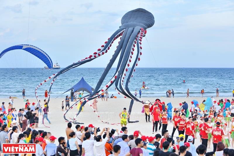 The beach has a party atmosphere in summer when a lot of festivals take place (Photo: VNA)
