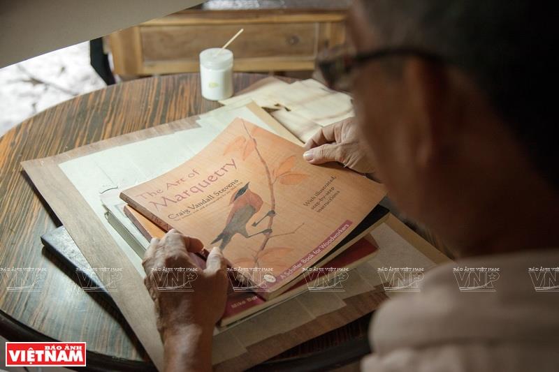 Ky has to collect books and articles about the art from abroad and online (Photo: VNA)