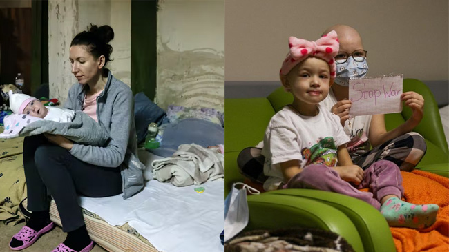 Bên trong hầm trú ẩn của bệnh viện nhi đồng tại thủ đô Ukraine