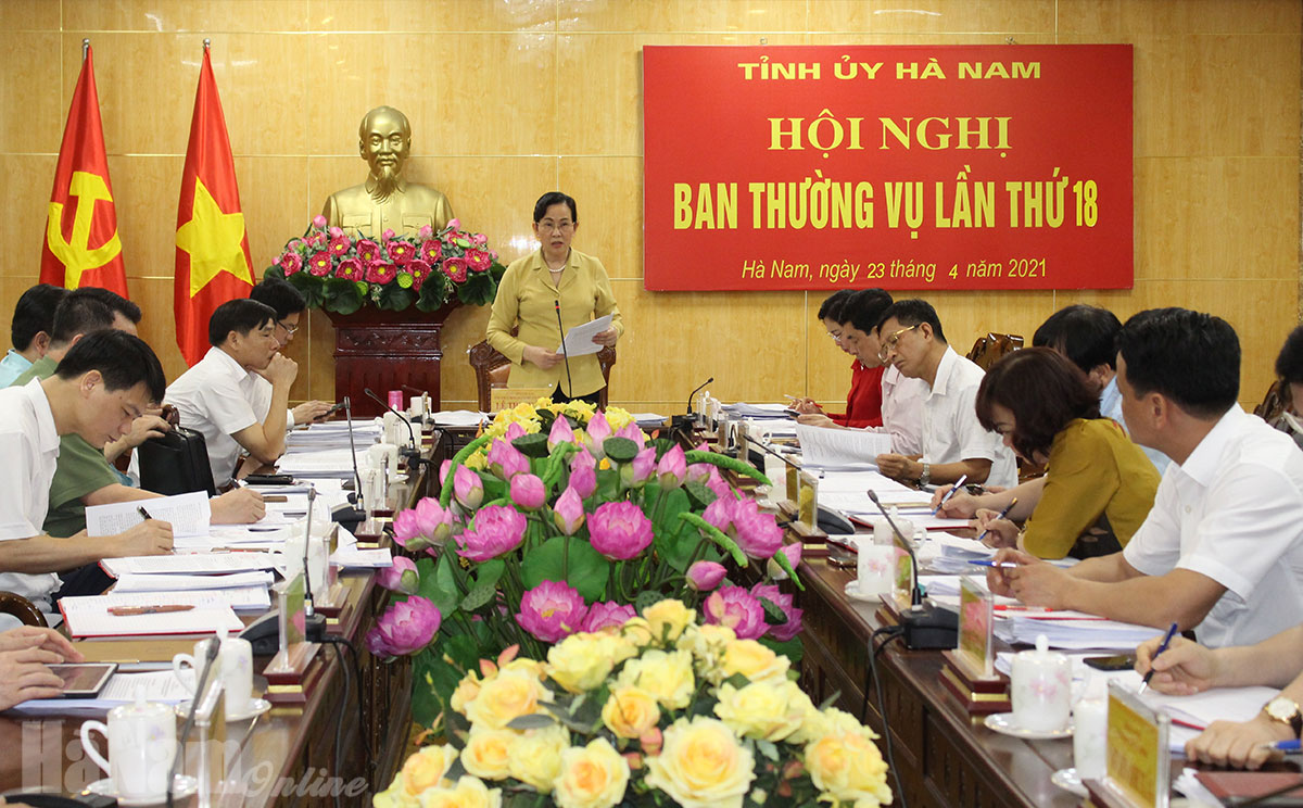 Hà Nam hoàn thiện Chương trình hành động thực hiện Nghị quyết Đại hội Đảng