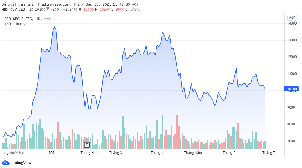 Cổ phiếu CEO cũng có chuỗi tăng trưởng ấn tượng, bất chấp tình hình kinh doanh không mấy khả quan.