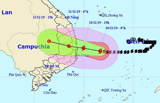 Typhoon Nakri to hit Vietnam mainland tonight and weaken