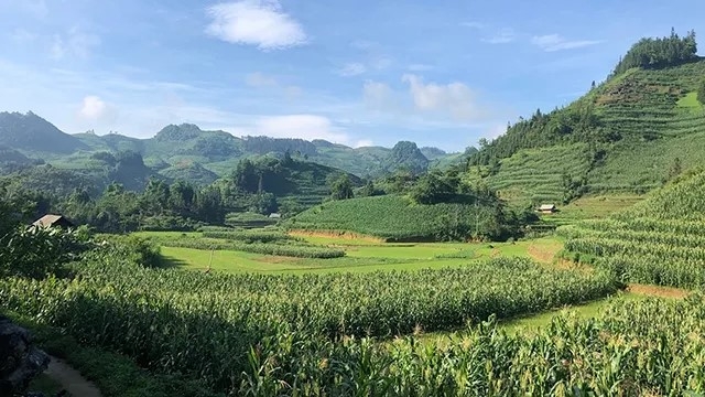 Sunlit valleys in Bac Ha town