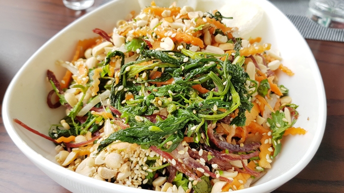 Wild black-jack flowers, an intriguing salad addition in Vietnam mountains