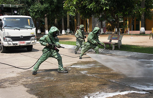 Huấn luyện sử dụng trang bị khí tài phòng hóa hiện đại - ảnh 1