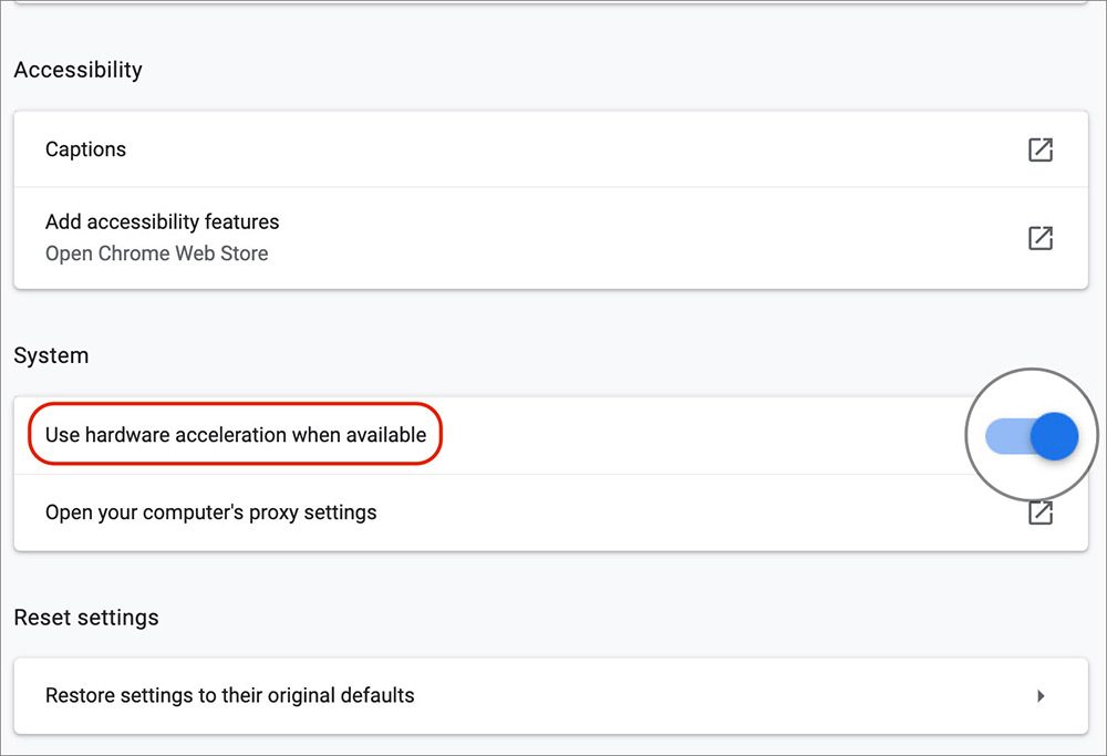 Use hardware acceleration when available