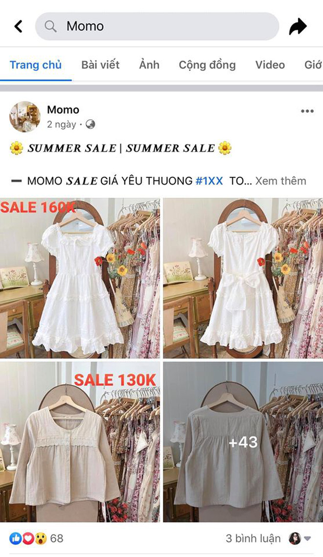 Hành vi lừa đảo của hai shop online Momo và Sunny Store