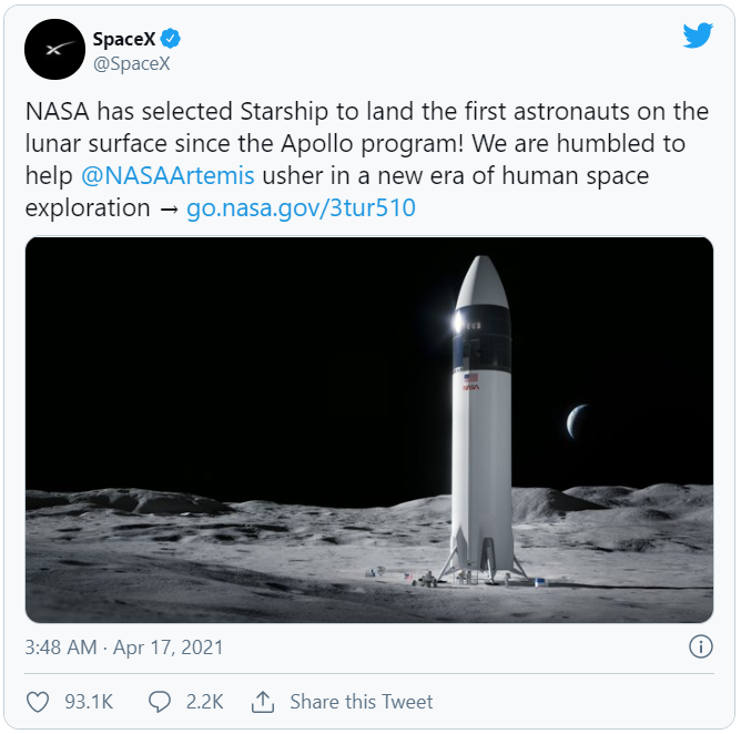 SpaceX giành được hợp đồng độc quyền đưa người lên Mặt Trăng cho NASA - Ảnh 1.