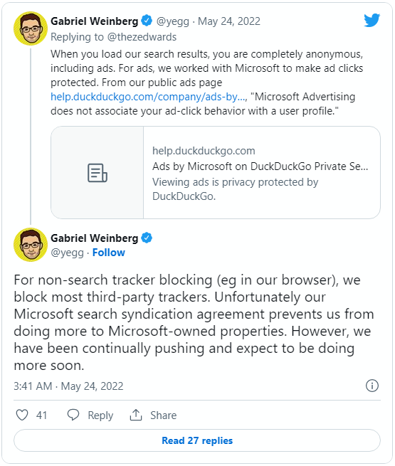 Nổi tiếng vì bảo vệ quyền riêng tư, hóa ra chính trình duyệt của DuckDuckGo lại cho phép Microsoft theo dõi người dùng - Ảnh 2.