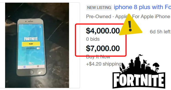 iPhone, iPad cài sẵn Fortnite được rao bán với giá lên tới hàng trăm triệu đồng
