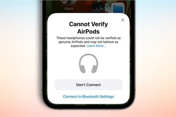 iOS 16 cảnh báo khi dùng AirPods nhái