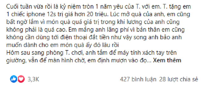 Được tặng quà hơn 20 triệu kỉ niệm ngày yêu nhau và kết cục bất ngờ