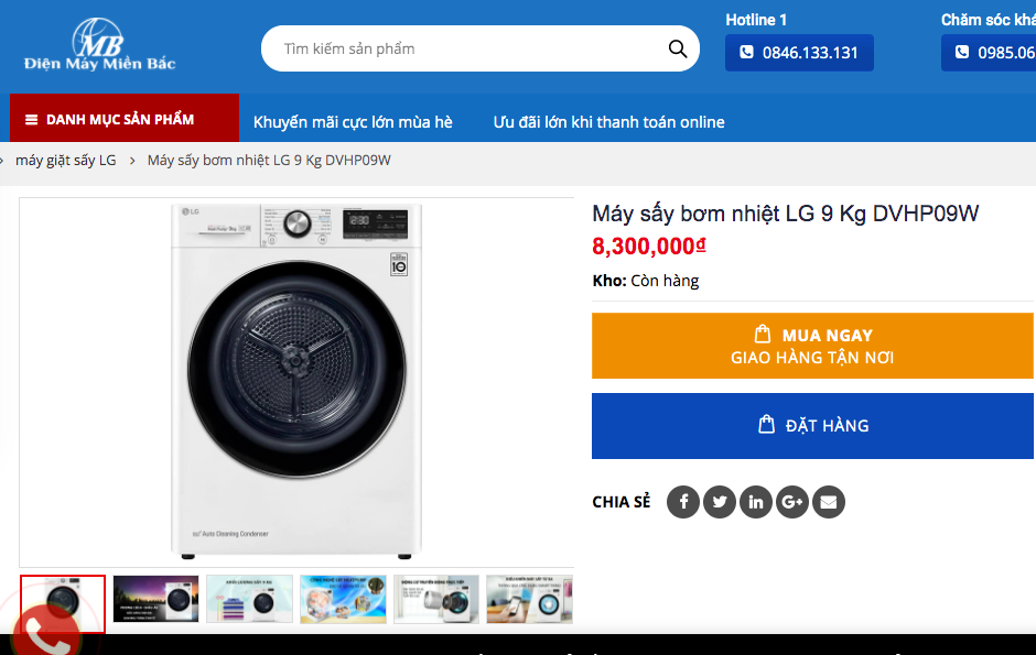 Máy sấy khan hàng giữa trời nồm ẩm, giá công khai và giá mua thực