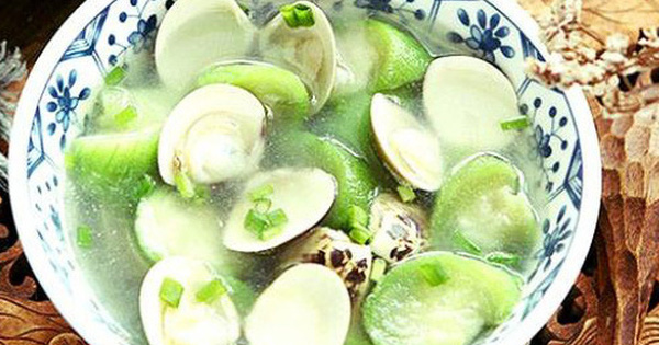 Canh mướp nấu ngao ngọt ngon