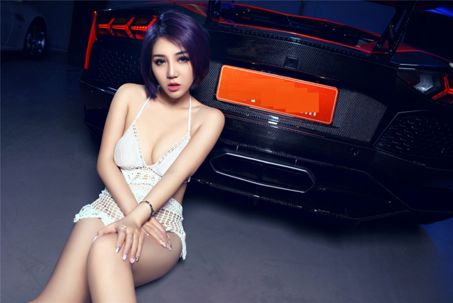 Người mẫu châu Á đẹp tuyệt trần bên Lamborghini - ảnh 3