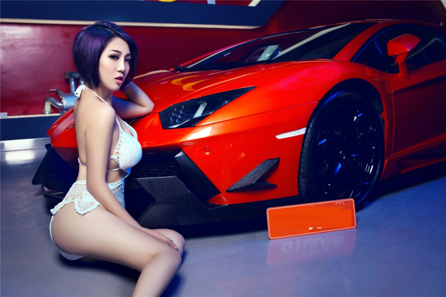 Người mẫu châu Á đẹp tuyệt trần bên Lamborghini - ảnh 5