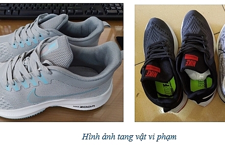 Thu giữ hàng trăm đôi giầy giả mạo nhãn hiệu CONVERSE, NIKE