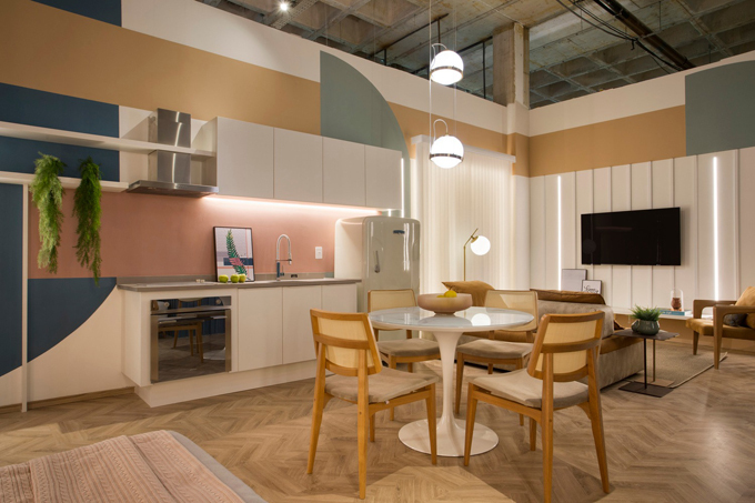 Đồ gỗ tối giản là lựa chọn nội thất cho căn hộ diện tích nhỏ.