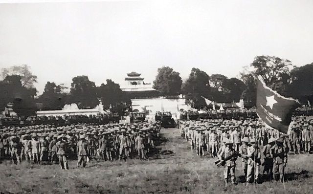 Hanoi historic flag raising ceremony 65 years ago