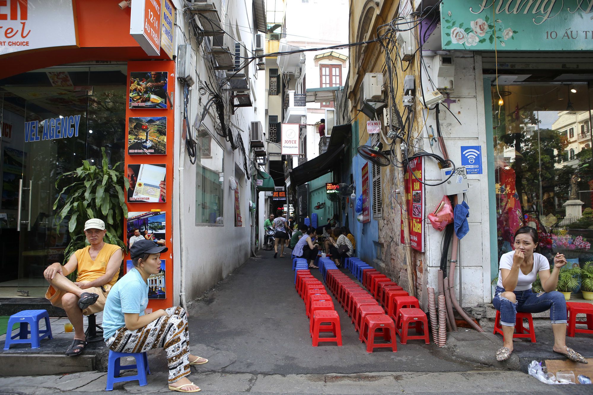 Bustling life in Hanoi alleyways