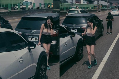 Va chạm xe cộ, cô gái bất ngờ nổi tiếng vì quá đỗi gợi cảm - 1