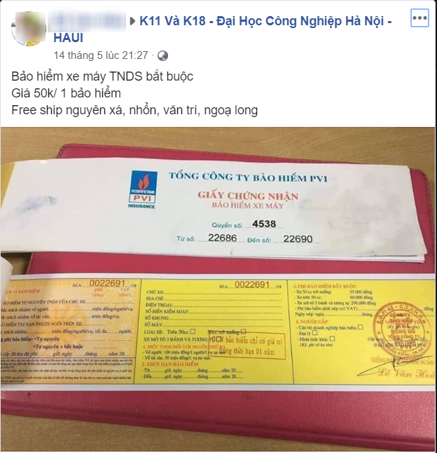 Chợ mạng sôi động, tấp nập rao bán bảo hiểm xe máy, ô tô - 2