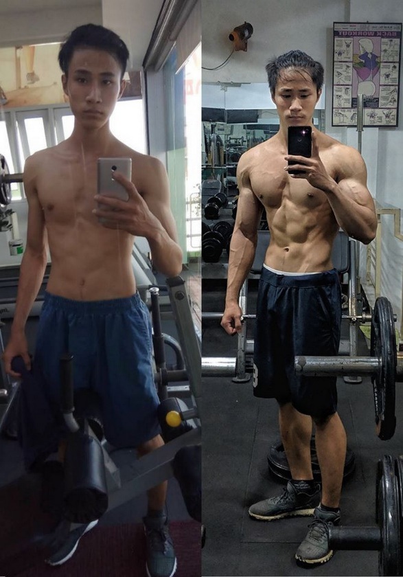 Tăng gần 20kg một năm, 9X gầy gò hóa chàng trai 6 múi đầy ngoạn mục - 2