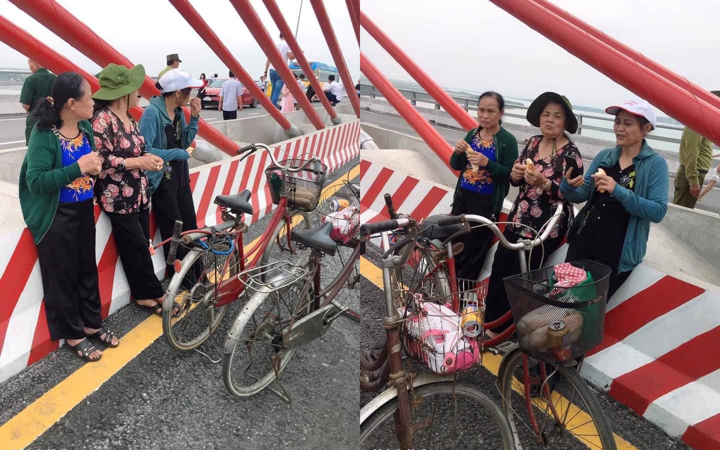 3 cụ bà phượt 60km bằng xe đạp để ngắm cây cầu dài nhất Bắc Trung Bộ - 1