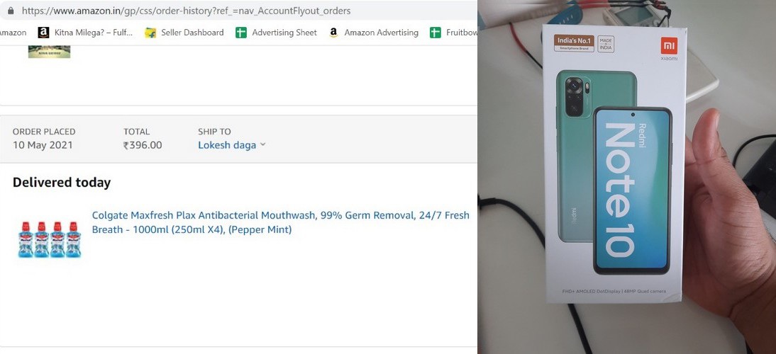 Đặt mua nước súc miệng trên Amazon, bất ngờ nhận được smartphone - 1