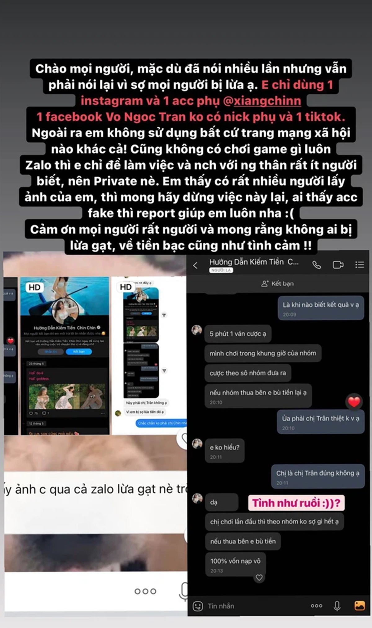 Nữ thần học đường cảnh báo bị giả mạo tài khoản mạng xã hội - 2 Nữ thần học đường cảnh báo bị giả mạo tài khoản mạng xã hội - 2