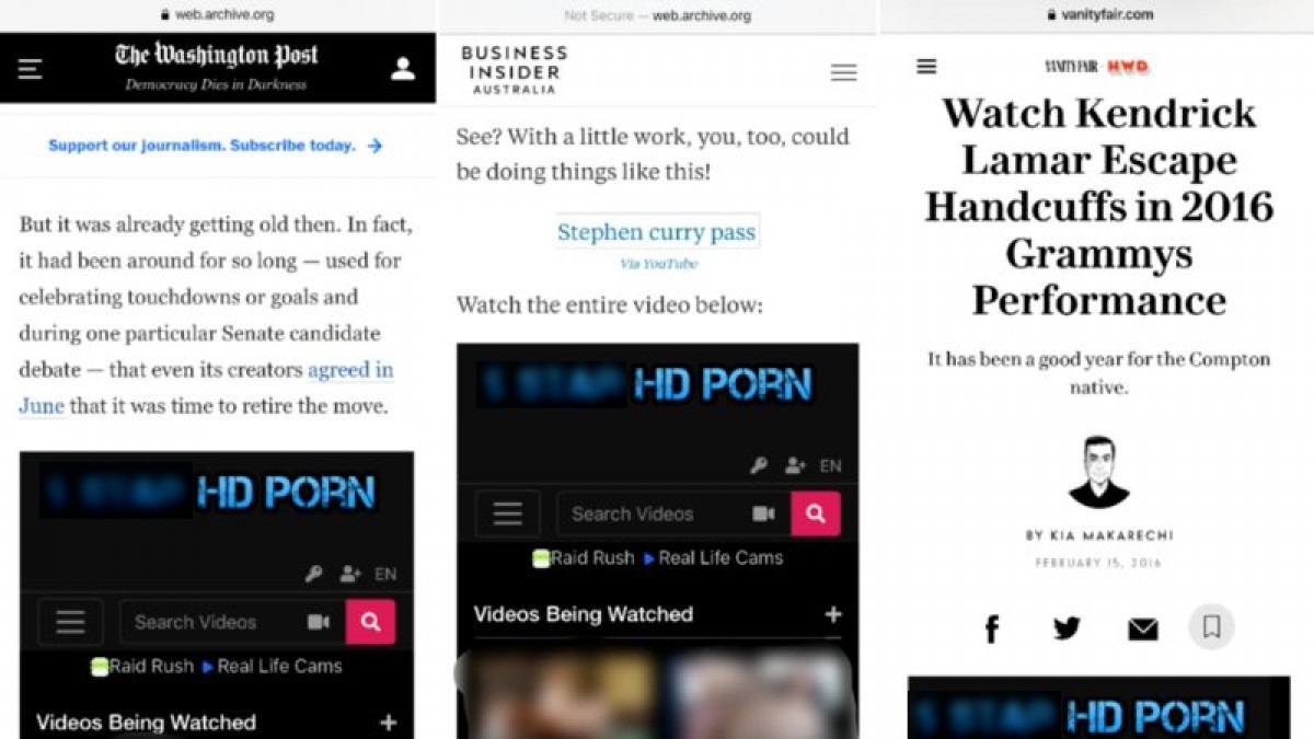 Hàng loạt trang báo lớn và nổi tiếng bị chèn nội dung khiêu dâm - 1