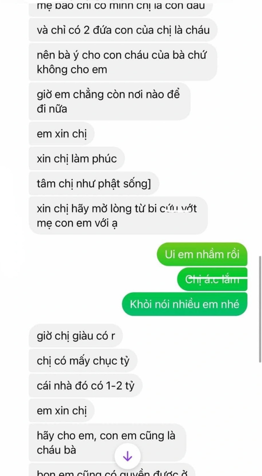 Bồ mặt dày nhắn tin xin vợ cũ của tình nhân căn nhà 2 tỷ - 2