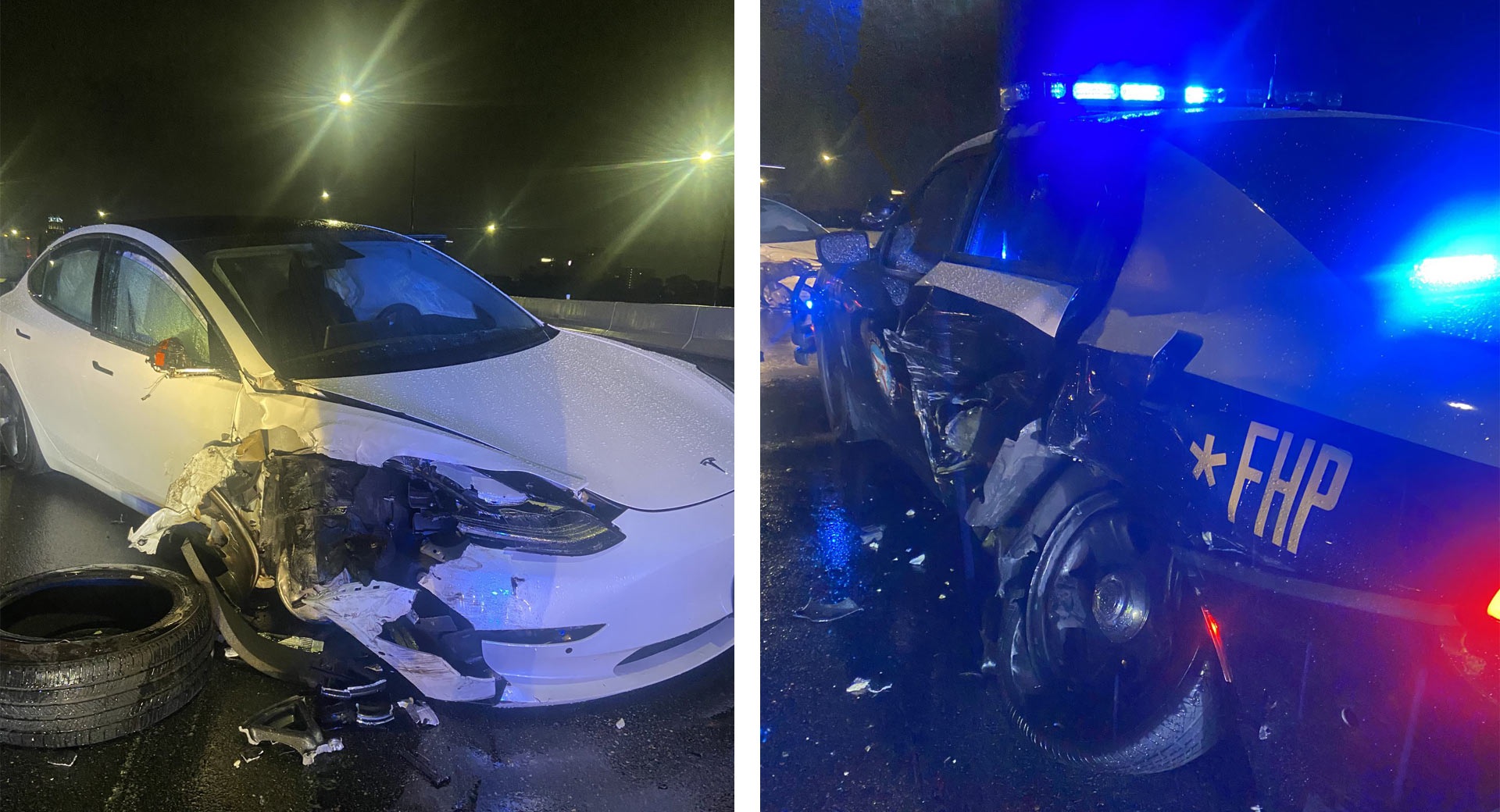 Vừa bật tính năng Autopilot, xe Tesla đã đâm gục xe cảnh sát - 1