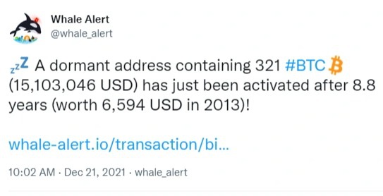 Chiếc ví bí ẩn chứa 321 bitcoin sống lại sau 8 năm ngủ đông - 1