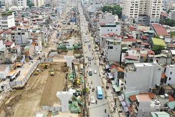 Hà Nội: Toàn cảnh công trường đường vành đai 2 đoạn Minh Khai – Đại La