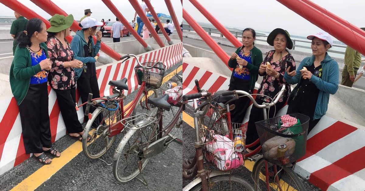 3 cụ bà 'phượt' 60km bằng xe đạp để ngắm cây cầu dài nhất Bắc Trung Bộ