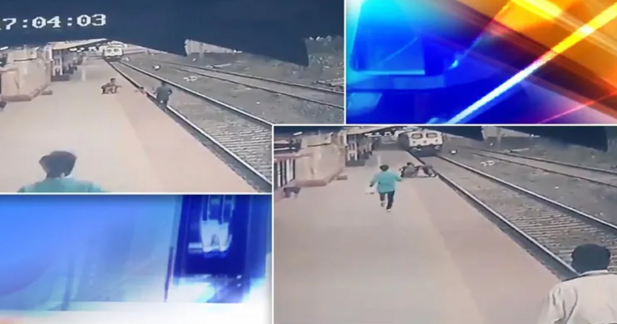 Nhân viên đường sắt chạy đua với tàu, cứu em bé thoát khỏi 'tử thần'
